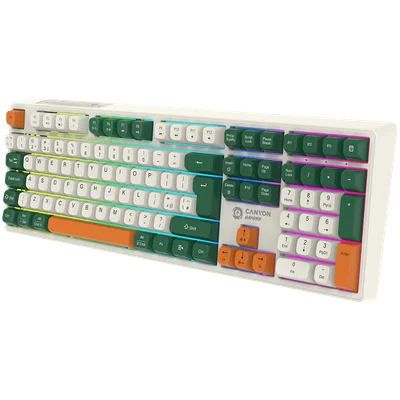 Гейминг клавиатура CANYON Shadder GKW-11 RGB механична безжична бяла