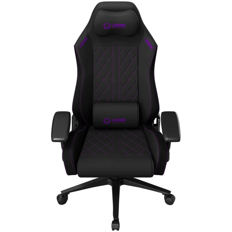LORGAR CHA41, Ergonomic Gaming Chair Advanced, premium anti-stain fabric, Black/purple
