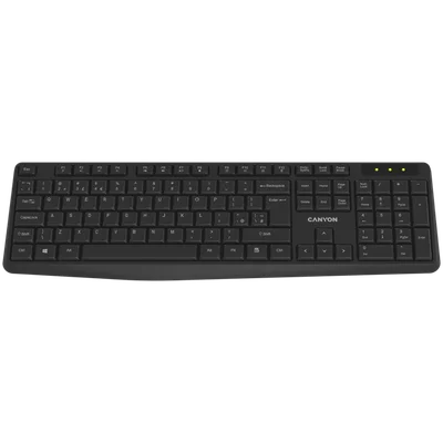 CANYON keyboard KB-W01 EN/BG Wireless Black
