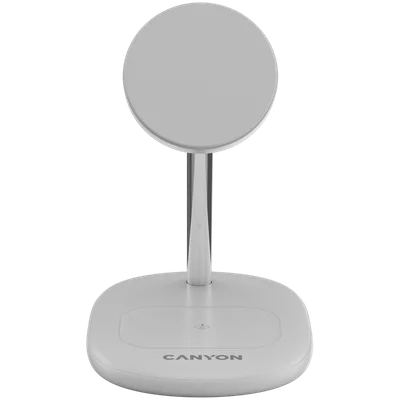 CANYON wireless charger WCS-205 15W Qi2 2in1 White