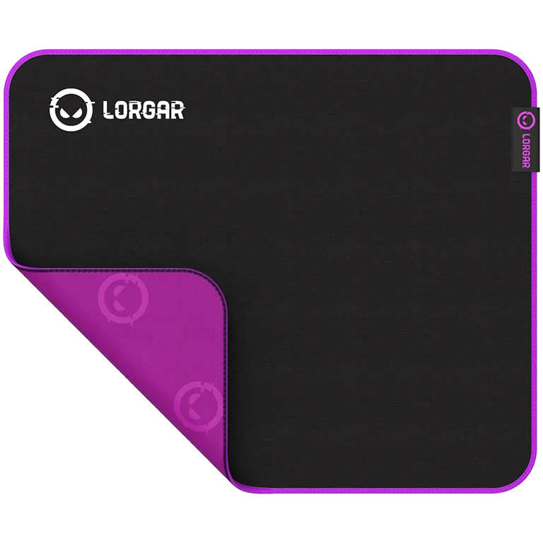 Lorgar Main 313, Gaming mouse pad, High-speed surface, Purple anti-slip rubber base, size: 360mm x 300mm x 3mm, weight 0.195kg