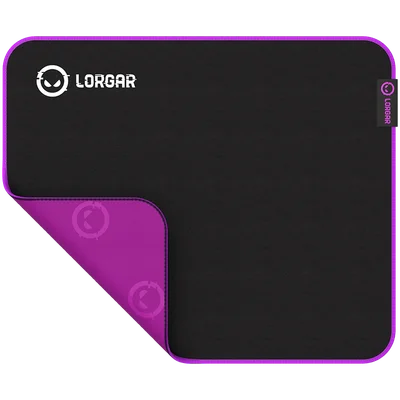 Lorgar Main 313, Gaming mouse pad, High-speed surface, Purple anti-slip rubber base, size: 360mm x 300mm x 3mm, weight 0.195kg