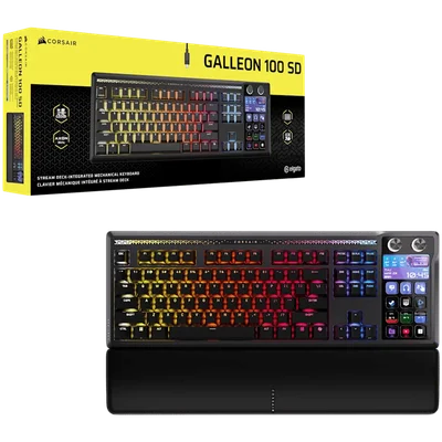 CORSAIR GALLEON 100 SD RGB Mechanical Gaming Keyboard, Backlit RGB LED, CORSAIR MLX Pulse, Black, Black PBT Keycaps