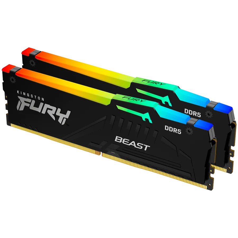 RAM памет Kingston FURY Beast RGB EXPO – 16GB (2x8GB), DDR5, 6000MHz, CL30