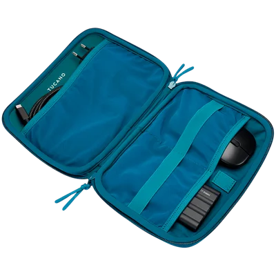 TUCANO TOPO Small Organizer, Petrol Blue