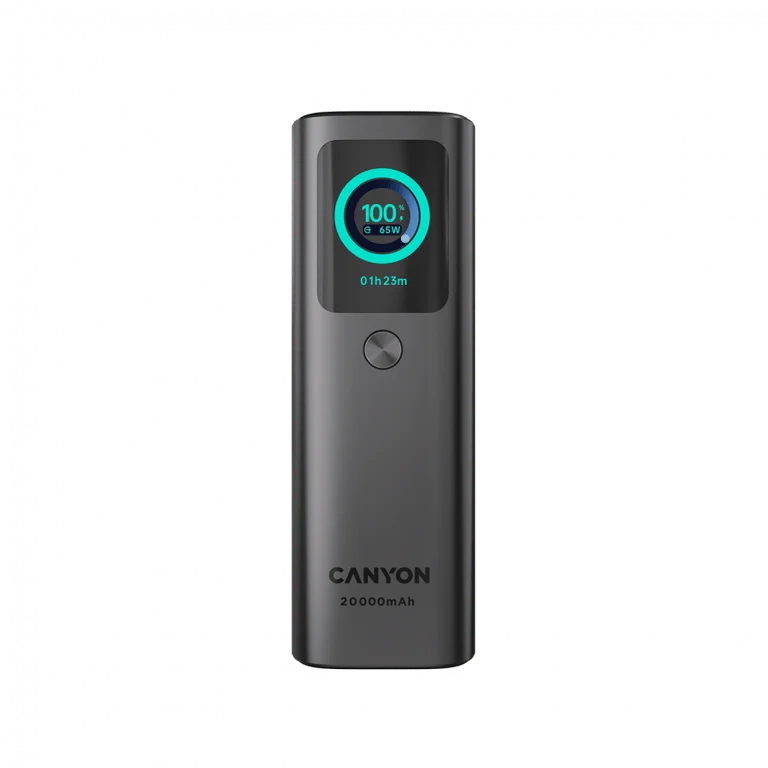 CANYON Built-in cable power bank OnPower 265 20000mAh 165W   Aluminium Dark grey