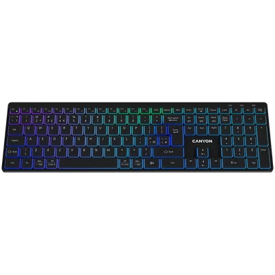 CANYON keyboard HKB-W11 UK/US RGB Dual Mode Wireless Black