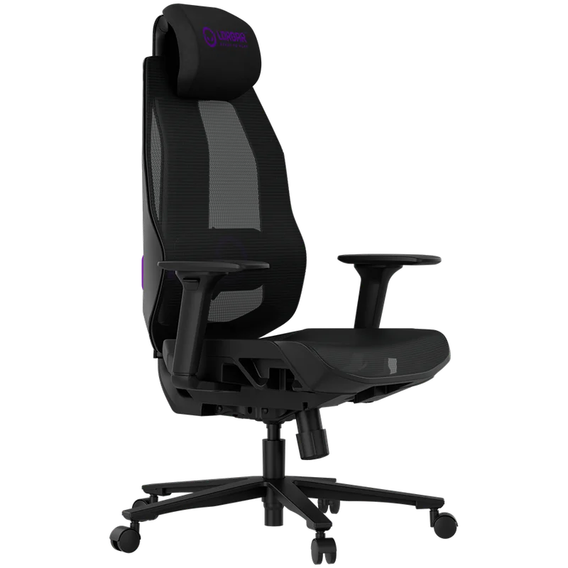Гейминг стол LORGAR – CHP51 Pro Mesh, черен, регулируем, 4D подлакътници