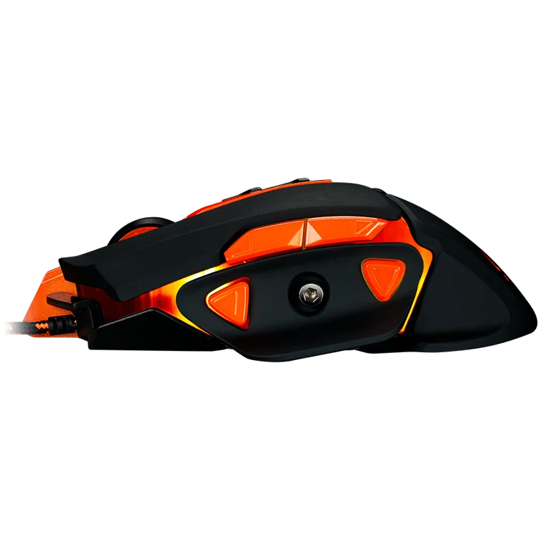 CANYON Optical gaming mouse, adjustable DPI setting 800/1000/1200/1600/2400/3200/4800/6400, LED backlight, moveable weight slot and retractable top cover for comfortable usage