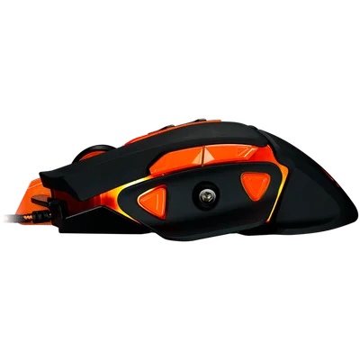 CANYON Optical gaming mouse, adjustable DPI setting 800/1000/1200/1600/2400/3200/4800/6400, LED backlight, moveable weight slot and retractable top cover for comfortable usage
