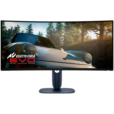 Monitor LED Alienware AW3425DW 34.2", 3440x1440, UW-QHD, 240Hz, QD-OLED AG, 21:9, 1.5m:1, 250 cd/m2 / 1000 cd/m2, 0.03ms GTG, 178/178, 99.3% DCI-P3, DP, 2xHDMI, 1xUSB-B, 1xUSB-A, 1xUSB-C (15W), T/S/H Adj (11cm), Curved (1800R),  True Black, 3Y