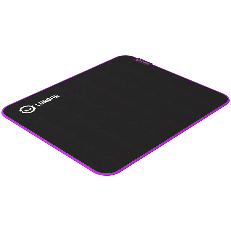 Lorgar Main 313, Gaming mouse pad, High-speed surface, Purple anti-slip rubber base, size: 360mm x 300mm x 3mm, weight 0.195kg