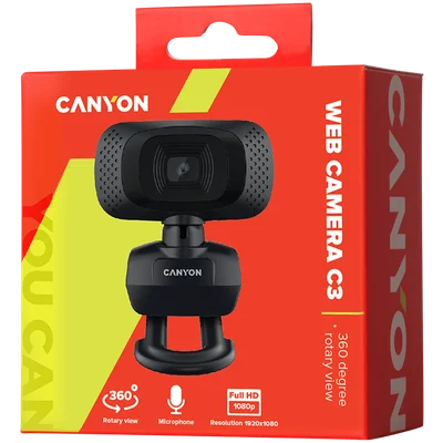 Уеб камера Canyon C3 HD 720p Черен
