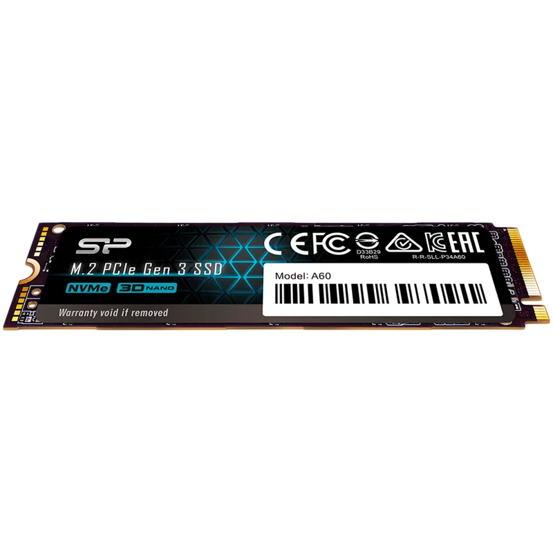 Silicon Power Ace - A60 2TB SSD PCIe Gen 3x4 PCIe Gen3 x 4 & NVMe 1.3, SLC Cache, HMB - Max 2200/1600 MB/s
