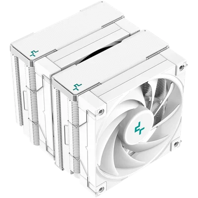 Охладител за процесор DeepCool AK620 WH 2x120mm PWM FDB, 260W TDP, 6 топлинни тръби, бял