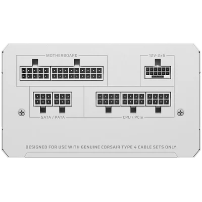 CORSAIR RM750e White, 750 Watt, Cybenetics Gold Certified, Fully Modular
