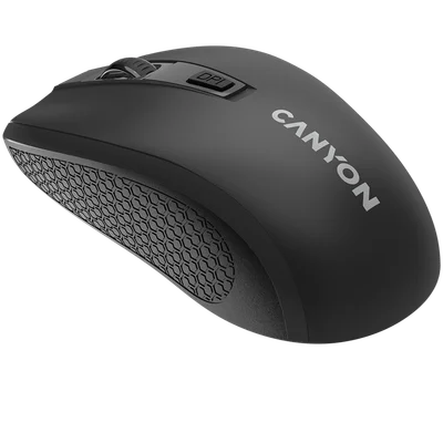 CANYON MW-7, 2.4Ghz wireless mouse, 6 buttons, DPI 800/1200/1600, with 1 AA battery ,size 110*60*37mm,58g,black