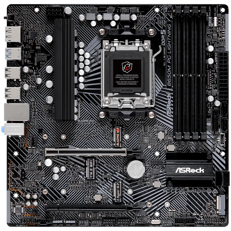 Дънна платка ASROCK B650M PG Lightning mATX AM5 DDR5