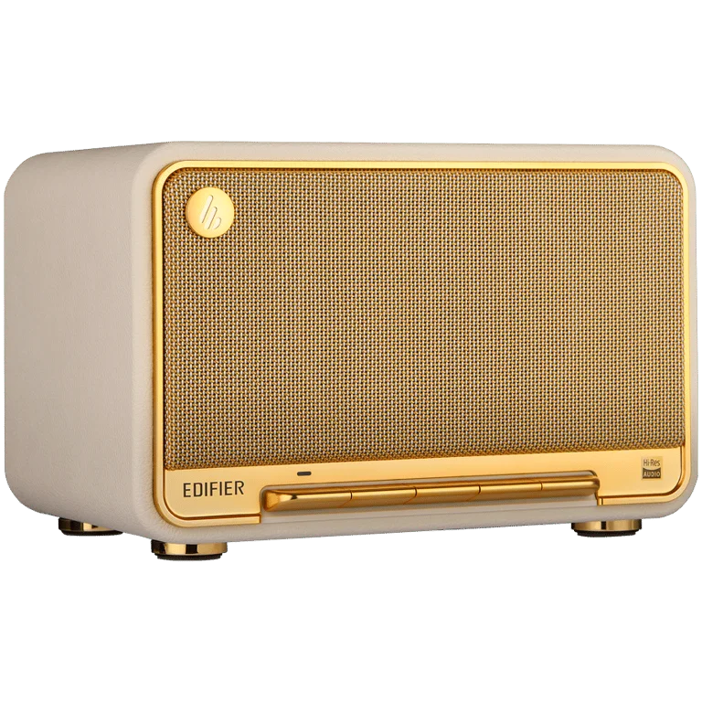 Тонколона Edifier D32 2.1, Bluetooth 5.3, Wi-Fi, AUX, USB-C, 4" мидбас, 2x 1" високочестотни говорители, 60W RMS, Бяла