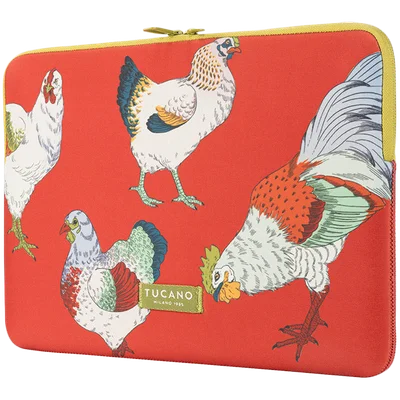 TUCANO SCHIZZO Sleeve for MacBook 13, Fauna Galline Orange
