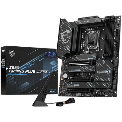 MSI Z890 GAMING PLUS WIFI6E, LGA 1851, Dual Channel DDR5 up to 9200(OC)MHz, 3x PCIe x16 slots, 4x M.2 slot, 4x USB 2.0, 2x USB 3.2 Gen 1, 1x USB 3.2 Gen 2, 1x USB 3.2 Gen 2 Type-C, 1x HDMI, 1x DP, 5Gbps LAN, WIFI6E, 7.1 Audio, 3Y