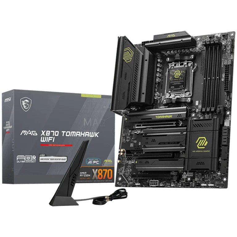 MSI MAG X870 TOMAHAWK WIFI, ATX,Socket AM5, AMD Tyzen 9000, Dual Channel DDR5 up to 8400+(OC)MHz, 3x PCIe x16 slots, 4x M.2 slot, 4xUSB 2.0, 3xUSB 5Gbps A, 2xUSB 10Gbps A, 1xUSB 10 Gbps C, 2xUSB 40Gbps C,1x HDMI, 2xDP, 5G LAN, 7.1 Audio, 3y warranty