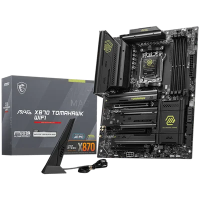 MSI MAG X870 TOMAHAWK WIFI, ATX,Socket AM5, AMD Tyzen 9000, Dual Channel DDR5 up to 8400+(OC)MHz, 3x PCIe x16 slots, 4x M.2 slot, 4xUSB 2.0, 3xUSB 5Gbps A, 2xUSB 10Gbps A, 1xUSB 10 Gbps C, 2xUSB 40Gbps C,1x HDMI, 2xDP, 5G LAN, 7.1 Audio, 3y warranty