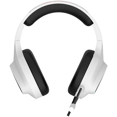 Гейминг слушалки CANYON – Shadder GH-6, бели, 50 mm драйвери, RGB подсветка, кабелни