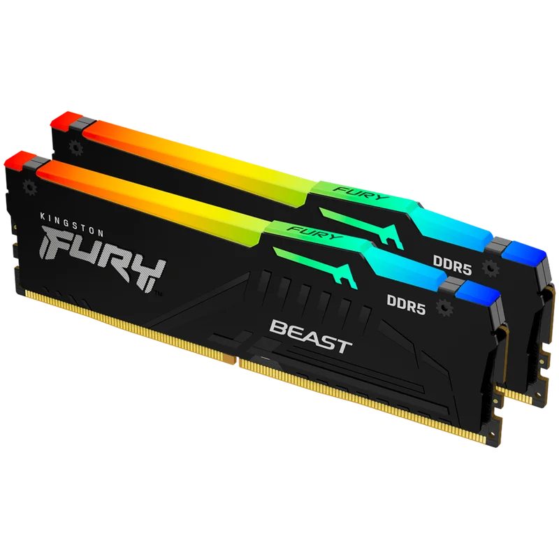 RAM памет Kingston FURY Beast RGB EXPO – 16GB (2x8GB), DDR5, 6000MHz, CL36