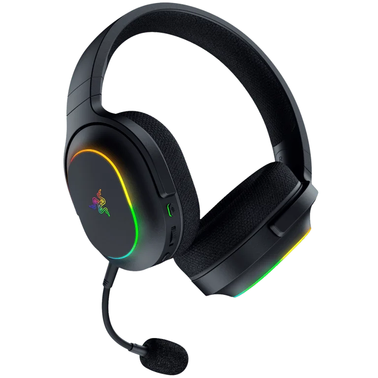 Razer Barracuda X Chroma, Gaming Headset, Black, Oval Ear Cushions, 2.4 GHz Wireless / Bluetooth, Breathable Fabric with Memory Foam Cushions, Detachable Razer™ HyperClear Cardioid Mic, 7.1 Surround sound: Only available on Windows 10 64-bit (or higher)