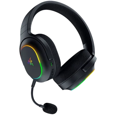 Razer Barracuda X Chroma, Gaming Headset, Black, Oval Ear Cushions, 2.4 GHz Wireless / Bluetooth, Breathable Fabric with Memory Foam Cushions, Detachable Razer™ HyperClear Cardioid Mic, 7.1 Surround sound: Only available on Windows 10 64-bit (or higher)