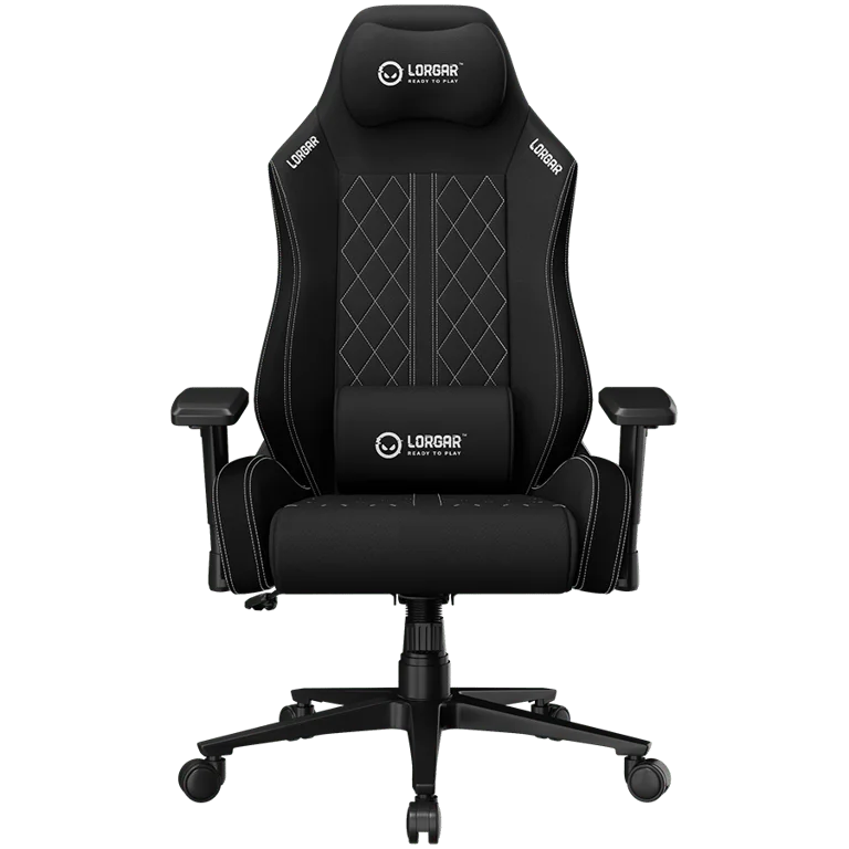 LORGAR CHA41, Ergonomic Gaming Chair Advanced, premium anti-stain fabric, Black/white