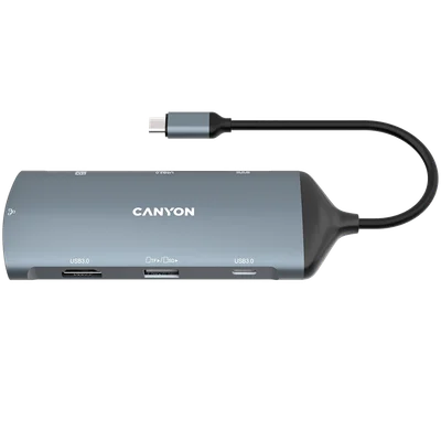 CANYON hub DS-15 8in1 4k USB-C Dark Grey