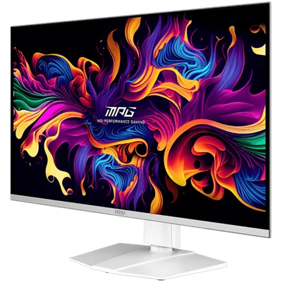 Монитор MSI MPG 321URXW QD-OLED 31.5" 4K UHD, 240Hz, QD-OLED, 0.03ms, G-SYNC, регулируема стойка, USB хъб, Бял