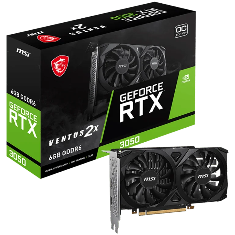 Видео карта MSI GeForce RTX 3050 VENTUS 2X E 6G OC 6GB GDDR6
