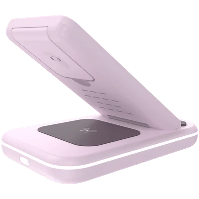 Безжично зарядно устройство Canyon WS-304 15W 3-в-1 Iced Pink