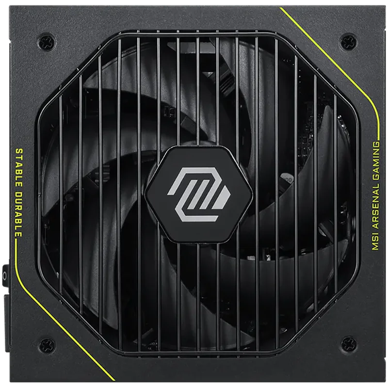 MSI MAG A1000PLS PCIE5, 1000W, 80 Plus Platinum, Fully Modular, ATX 3.1, 135mm Fluid Dynamic Bearing Fan, Protections: OCP/OTP/OPP/SCP/OVP/UVP/SIP/NLO, Dimensions: 150mmx150mmx86mm, 10Y Warranty