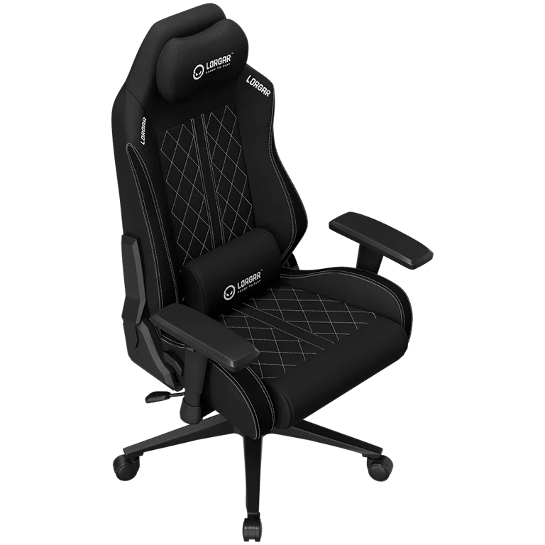 LORGAR CHA41, Ergonomic Gaming Chair Advanced, premium anti-stain fabric, Black/white