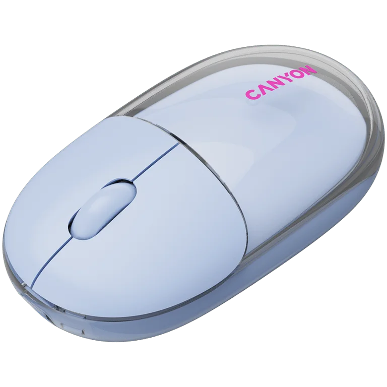 Мишка Canyon OnClick 24 Безжична 1200 DPI Bluetooth/RF Прозрачна/Синя