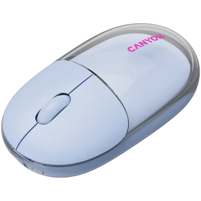 Мишка Canyon OnClick 24 Безжична 1200 DPI Bluetooth/RF Прозрачна/Синя