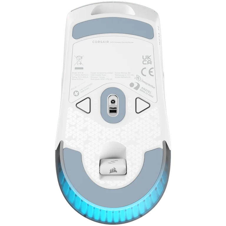 Гейминг мишка CORSAIR M75 WIRELESS, RGB, безжична, бяла