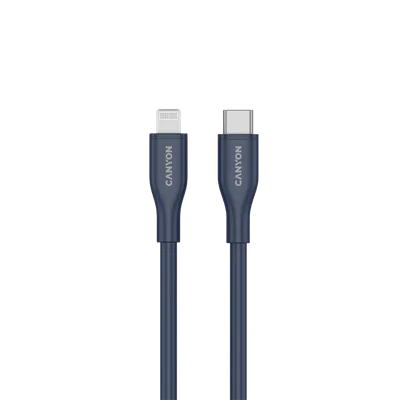 USB-C към Lightning кабел CANYON CLNM60 60W 1m силикон син (MFi сертифициран)