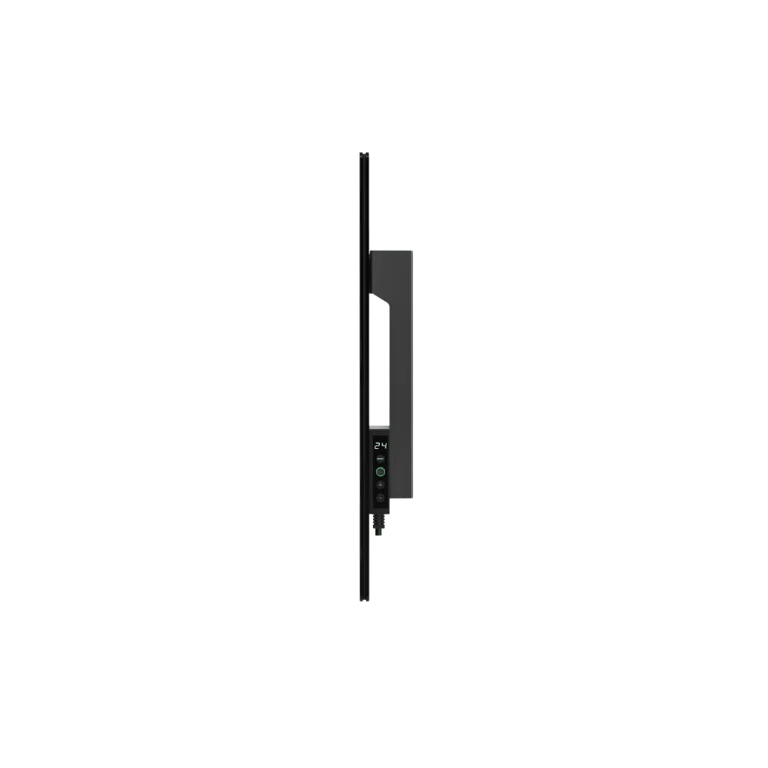 AENO Premium Eco Smart Quadro Wall Heater, 500W, 50x50 cm., Tempered glass, Infrared+convection heating type, LED display Plug type: Europe (E/F type), BLACK, , Made in Poland