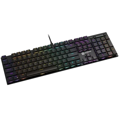 Гейминг клавиатура Canyon Cometstrike GK-55, механична, MX Red суичове, RGB подсветка, USB, черен