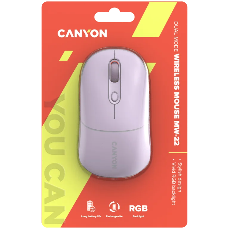 CANYON mouse MW-22 2in1 BT/ Wireless Pearl Rose
