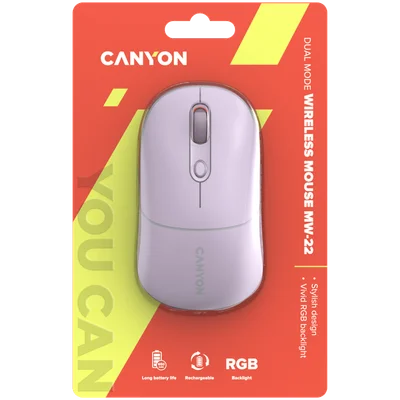 CANYON mouse MW-22 2in1 BT/ Wireless Pearl Rose