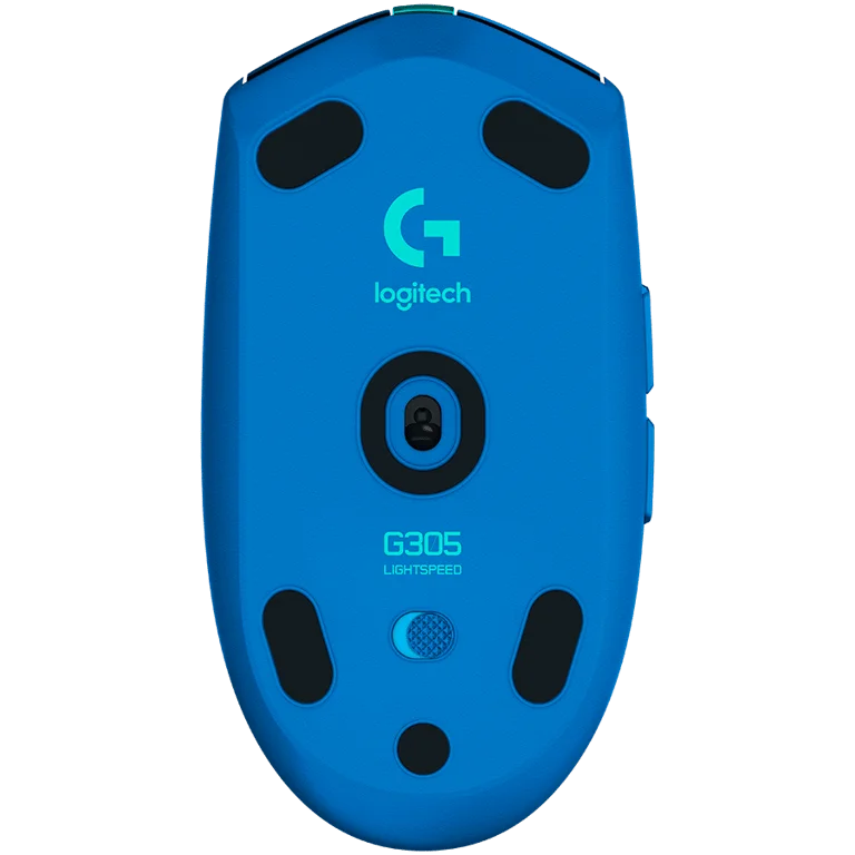 Logitech G305 Wireless Mouse, Lightsync RGB, Lightspeed Wireless, HERO 12K DPI Sensor, 400 IPS, 6 Programmable Buttons, Blue