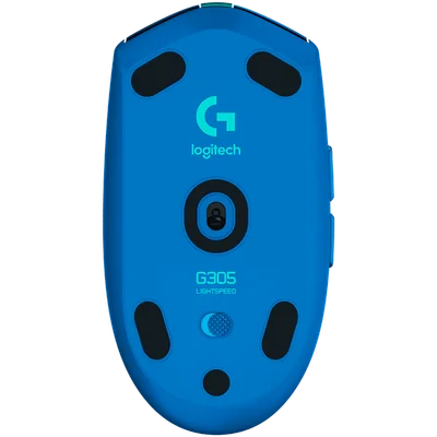 Logitech G305 Wireless Mouse, Lightsync RGB, Lightspeed Wireless, HERO 12K DPI Sensor, 400 IPS, 6 Programmable Buttons, Blue