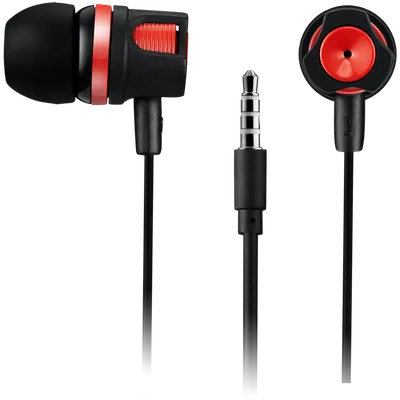 Слушалки CANYON EP-3 с микрофон, 1.2 м, червен