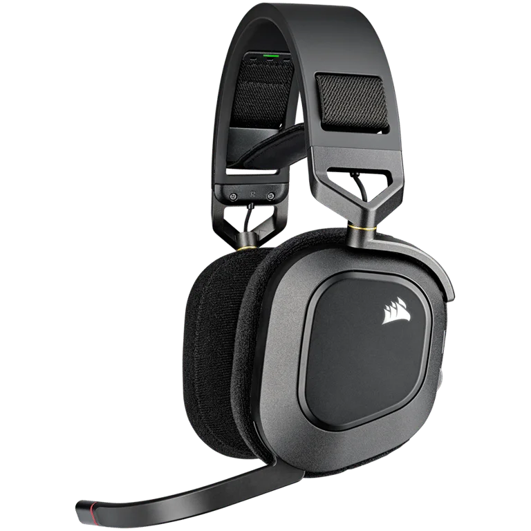 Гейминг слушалки Corsair HS80 RGB Wireless, черен